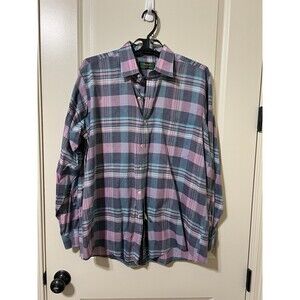 Vtg Alexander Julian Colours Men’s Multi Color Plaid Shirt Size Lg 16 16 1/2